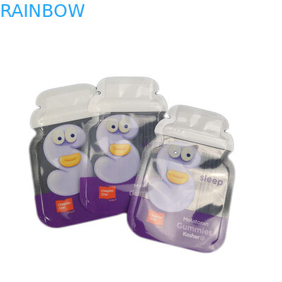 Empacotamento feito sob encomenda Ziplock plástico por atacado dos malotes de Logo Cb Edible Gummy Bags da forma irregular