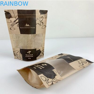 O suporte impresso Digitas acima da prova do cheiro do papel de embalagem do malote ensaca o empacotamento de alimento Doypack com janela