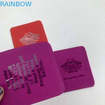 BAIXO MOQ 500pcs que mylar comestível ensaca o empacotamento impresso feito sob encomenda do saco da folha ensaca o alimento para o açafrão e o chá secos de açafrão