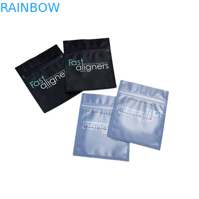 Sacos de empacotamento de Mylar dos alinhadores transparentes de Front Reusable Zipper Bags MOPP CMYK