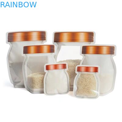 Mason Jar Pouches For CBD semeia malotes de embalagem irregulares da folha Indica de Gummies THC da flor de CBD com zíper