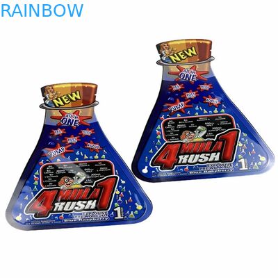 O malote feito sob encomenda dos doces do petisco do saco liso do alimento de Mylar do saquinho do óleo de coco da forma da cópia de Digitas para ervas daninhas floresce