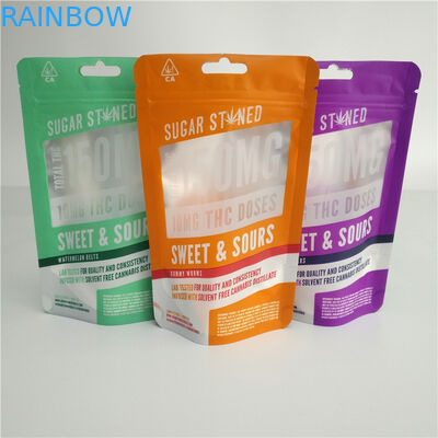 A folha impressa feita sob encomenda Mylar da tira do óleo de cânhamo remove ervas daninhas do saco de empacotamento da cápsula de Vape Pen Pack Gummies Candy Pouches CBD