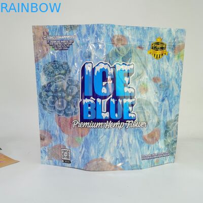 Três saco erval impresso feito sob encomenda do zíper da cápsula do óleo das ervas daninhas CBD do saco do óleo da folha do cigarro do selo do lado