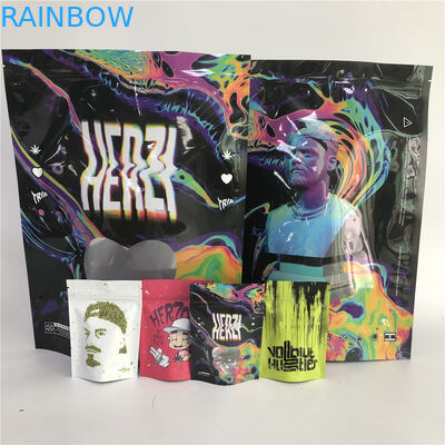 As ervas daninhas impressas feitas sob encomenda das sementes fumam o envoltório do charuto que empacota Amber Leaf Tobacco Pouch que /Blunt envolve malotes de empacotamento