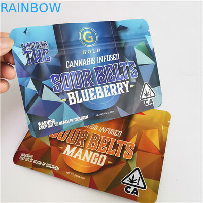 amigos da folha de alumínio de 1g 4g 7g 10g que empacotam o saco da prova do cheiro do delta 8 do malote dos gummies do saco CBD com zíper