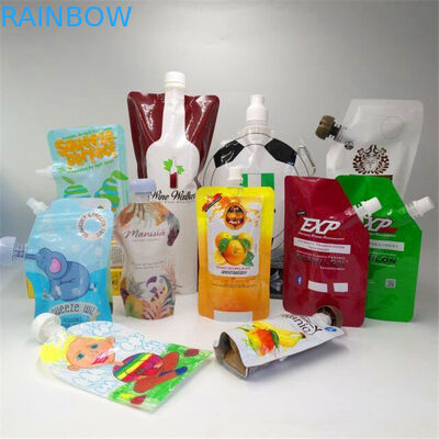 O malote líquido plástico mylar do bico da prova ensaca por atacado para pacotes de empacotamento do malote do alimento do chá do leite do comida para bebê do suco