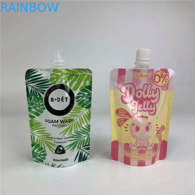 Pessoal personalize o líquido 1liter levantam-se o malote do bico do óleo de semente da etiqueta da cópia do resíduo metálico do saco