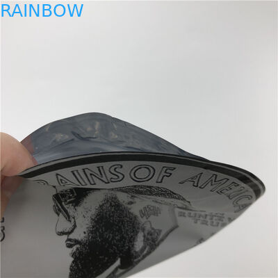 O toque que macio 3.5g plástico embala Mylar ensaca malotes irregulares cortados com círculo Ziplock dá forma a malotes das cookies 7g