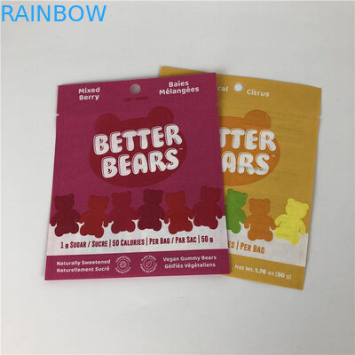 Calor liso do selo três lateral - sacos de empacotamento biodegradáveis comestíveis de selagem da cookie CBD THC Gummies do petisco
