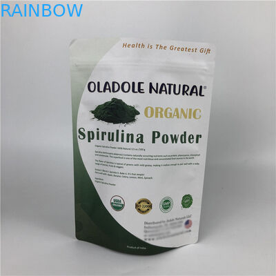 Sacos de papel brancos imprimindo feitos sob encomenda de Kraft do malote de Chips Zip Lock Stand Up