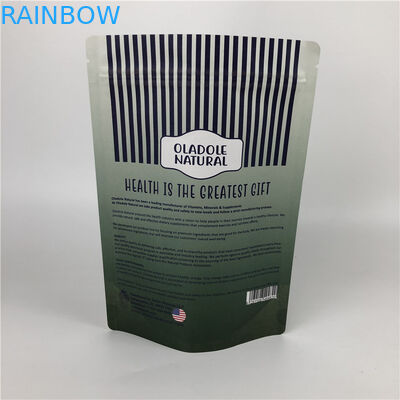 Sacos de papel brancos imprimindo feitos sob encomenda de Kraft do malote de Chips Zip Lock Stand Up