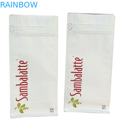 Saco inferior liso de desgaseificação do zíper de Matte Coffee Pouch 110mic CMYK MOPP da válvula