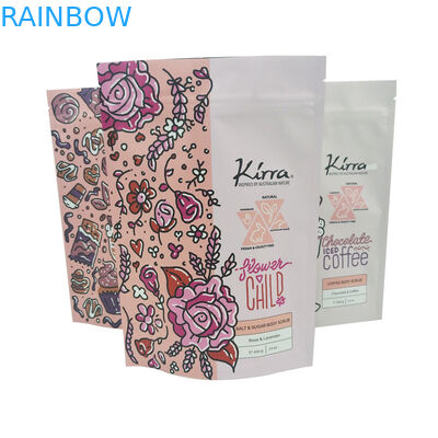 o corpo de empacotamento cosmético do chocolate do Mocha do MOPP VMPET do saco de 10C CMYK esfrega