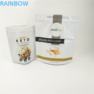 O saco Resealable de CMYK CPP Mylar geado levanta-se o zíper 120mic MOPP de Doypack