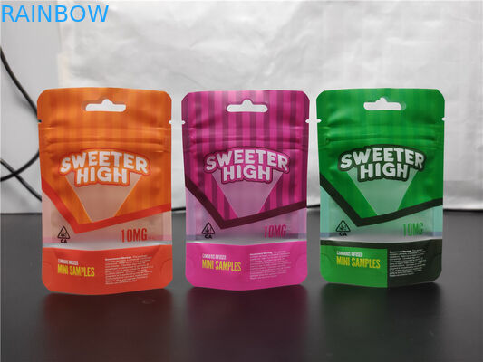 Suporte do alimento dos doces de CBD acima da prova do cheiro do empacotamento plástico do saco de mylar