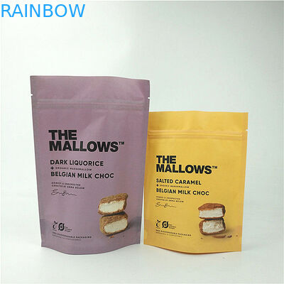 Os petiscos ordenham o PE laminado malote do ANIMAL DE ESTIMAÇÃO do MOPP do suporte do papel de embalagem de chocolate acima