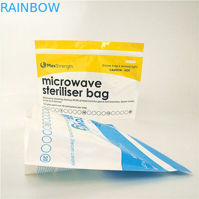 Saco de empacotamento levantar-se do comida para bebê mensal lustroso da esterilização do copo do malote