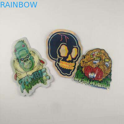 Gummies Jelly Cannabis Plastic Pouches Packaging cortou os sacos feitos sob encomenda 3.5g do zíper