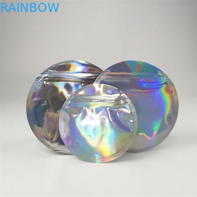 Personalizado imprimir o círculo comestível deu forma aos malotes plásticos que empacotam 3.5g 7g