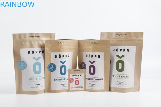 O malote biodegradável feito sob encomenda do zíper do papel de embalagem do PLA está acima do empacotamento de alimento do chá