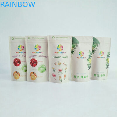 O malote biodegradável feito sob encomenda do zíper do papel de embalagem do PLA está acima do empacotamento de alimento do chá