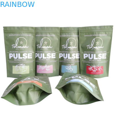 Malotes de plástico comestíveis personalizados de Mylar que empacotam o suporte do Ziplock acima do malote para o alimento