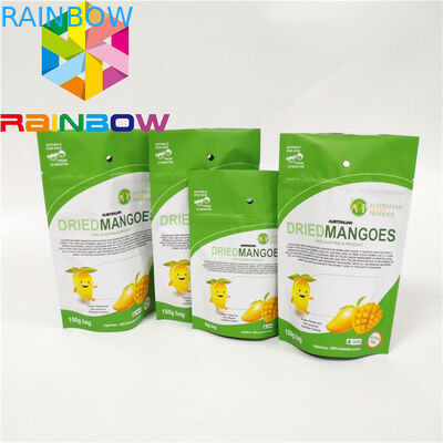 Malotes de plástico comestíveis personalizados de Mylar que empacotam o suporte do Ziplock acima do malote para o alimento