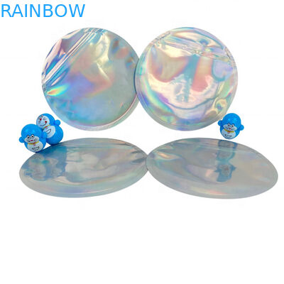 Malote da folha do zíper de Mylar do holograma do círculo que empacota 3.5g 4 a polegada de diâmetro da polegada 5