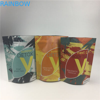 Sacos do acondicionamento de alimentos do chá da prova do cheiro de Doypack da folha de alumínio com zíper