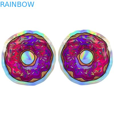 A flor dos sacos de plástico de Mylar Edibles da prova do cheiro semeia os sacos holográficos 3.5G da forma redonda