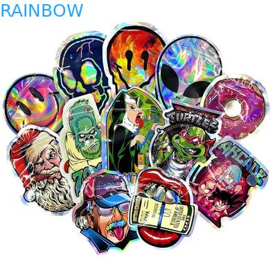 O costume cortado Resealable irregular do malote dos doces do círculo dá forma ao saco 3.5G 7G de Mylar