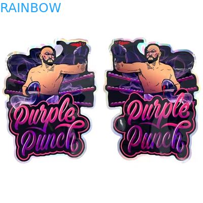 O costume cortado Resealable irregular do malote dos doces do círculo dá forma ao saco 3.5G 7G de Mylar