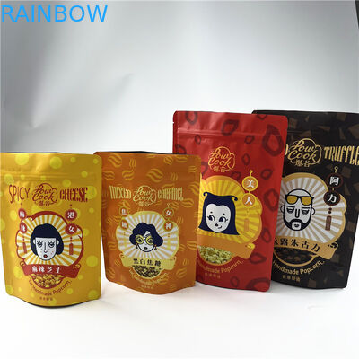 O Ziplock impresso de Mylar da pipoca da barra da proteína do petisco ensaca o pacote plástico 250g do alimento