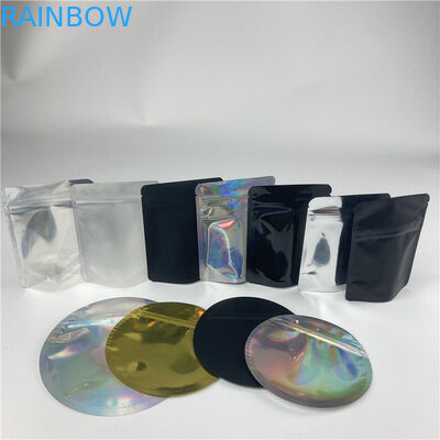 O suporte plástico do círculo acima do malote Runtz Edibles do zíper cortou o saco dado forma 3.5g de Mylar