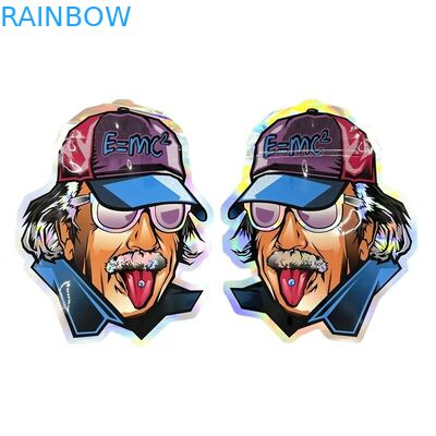 O cheiro plástico feito sob encomenda do saco do zíper de Mylar da forma irregular impermeabiliza 3.5g 7g