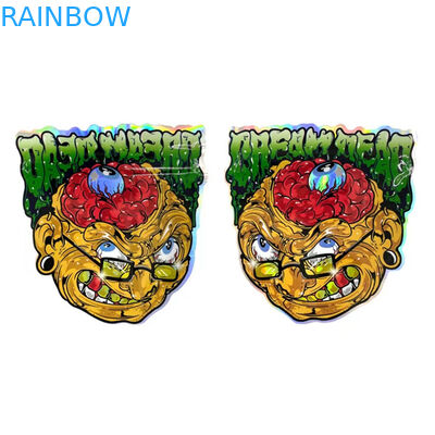 O fechamento Resealable irregular Mylar do fecho de correr ensaca o malote de plástico dos doces