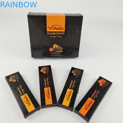 Cor preta feita sob encomenda por atacado que empacota o mel doce de Honey Box For Vitamax Energy do peso do saquinho 22g