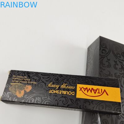 Cor preta feita sob encomenda por atacado que empacota o mel doce de Honey Box For Vitamax Energy do peso do saquinho 22g
