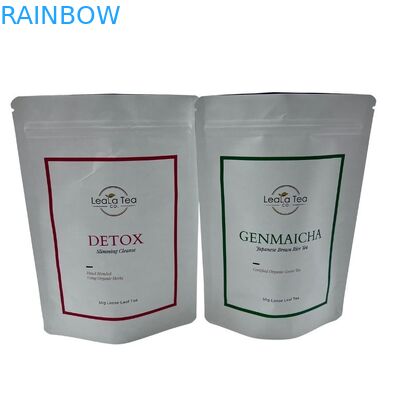 O suporte imprimindo feito sob encomenda acima do corpo de empacotamento do malote esfrega o saco Ziplock da folha de alumínio