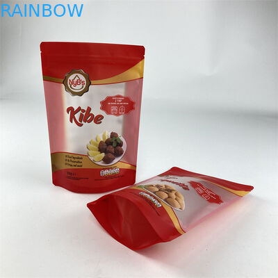 O alimento feito sob encomenda comestível levanta-se o amendoim do caju das porcas do malote que empacota o malote claro do fechamento do fecho de correr