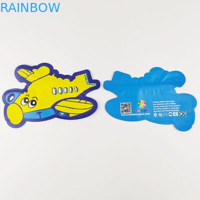 Mylar impresso feito sob encomenda dado forma especial ensaca o malote irregular cortado com zíper