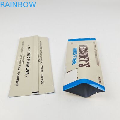 os sacos de empacotamento do chocolate 400mg para trás selaram o saco de plástico comestível do alimento do saco