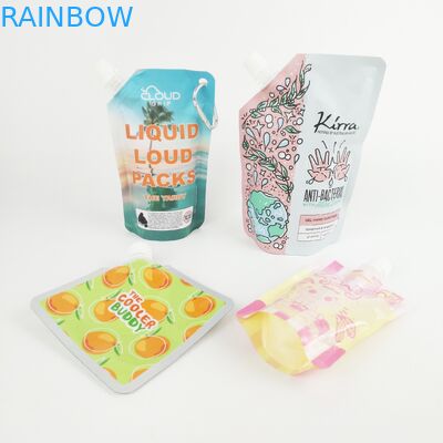 Suporte jorrado cosmético de empacotamento do líquido do malote feito sob encomenda do bico do champô acima dos malotes