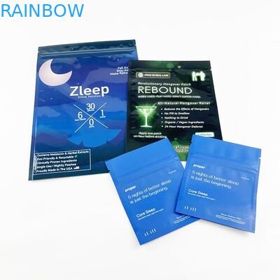 O saquinho vazio biodegradável do papel de embalagem da folha ensaca o saco selado das amostras três lado cosmético