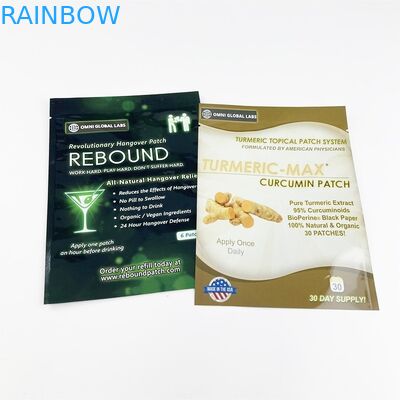 O saquinho vazio biodegradável do papel de embalagem da folha ensaca o saco selado das amostras três lado cosmético