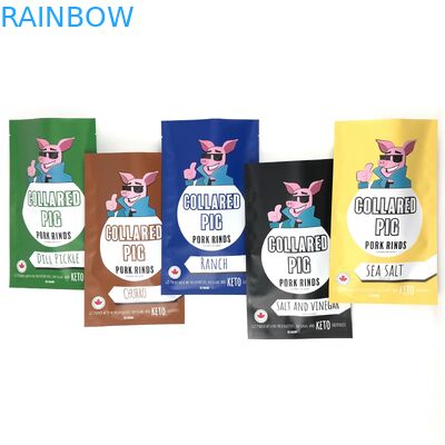 Personalize o cannabis que de empacotamento do saco de Mylar do alimento 35g Mylar plástico se levanta malotes