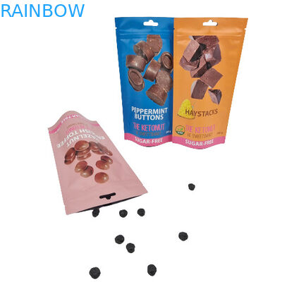 O suporte colorido do saco do acondicionamento de alimentos acima do produto comestível laminou sacos do fechamento do fecho de correr de Mylar da folha de alumínio