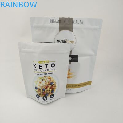 Saco para embalagem de alimentos comestíveis 3,5 g Mylar Stand Up Pouchs com janela com zíper