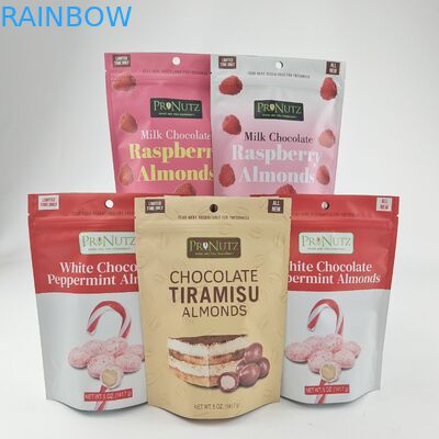 Saco para embalagem de alimentos comestíveis 3,5 g Mylar Stand Up Pouchs com janela com zíper